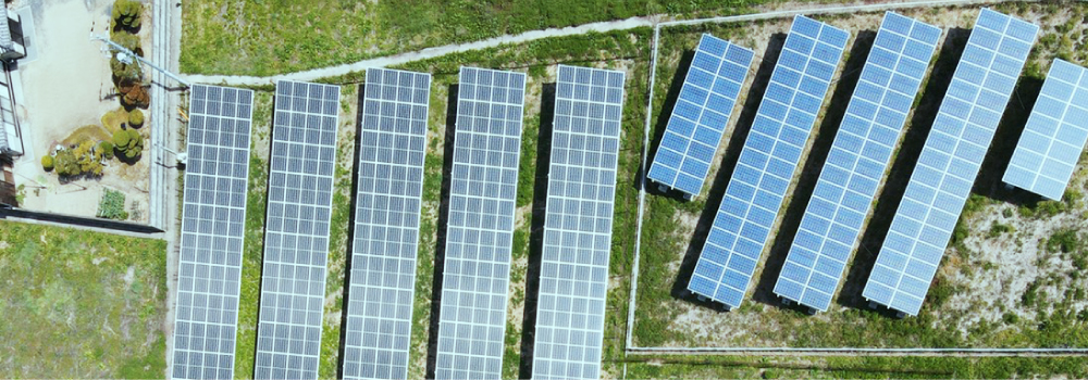 太陽光パネルが並ぶ風景